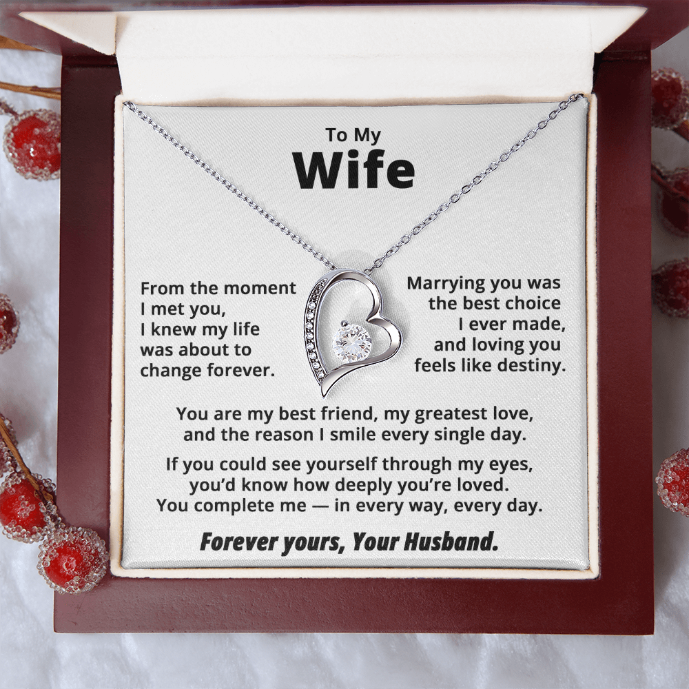 To My Beautiful Wife – Forever Love Necklace from Husband | Miora Gifts