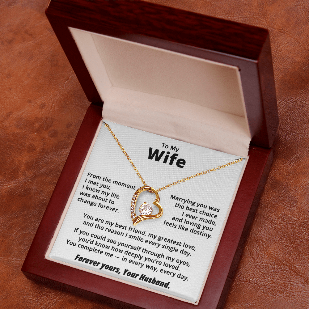 To My Beautiful Wife – Forever Love Necklace from Husband | Miora Gifts