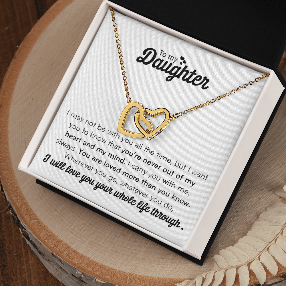 To my Daughter - Interlocking Hearts Necklace