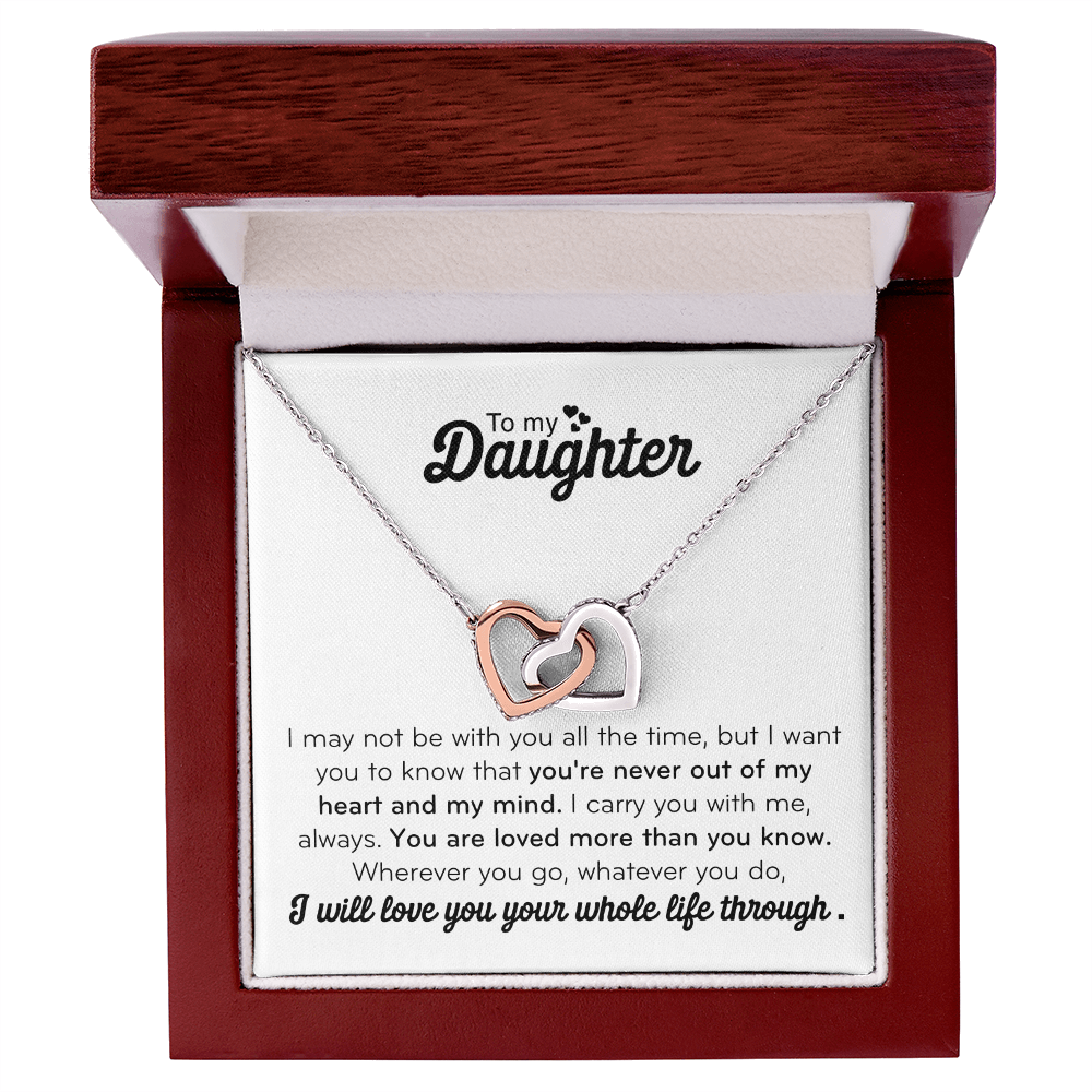 To my Daughter - Interlocking Hearts Necklace