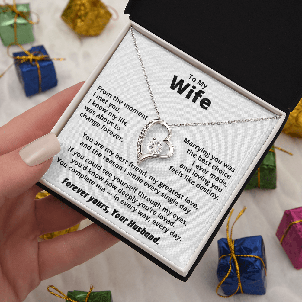 To My Beautiful Wife – Forever Love Necklace from Husband | Miora Gifts