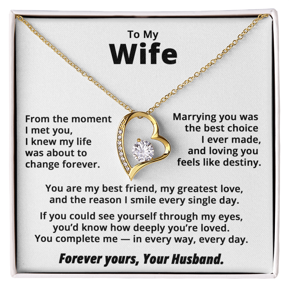 To My Beautiful Wife – Forever Love Necklace from Husband | Miora Gifts