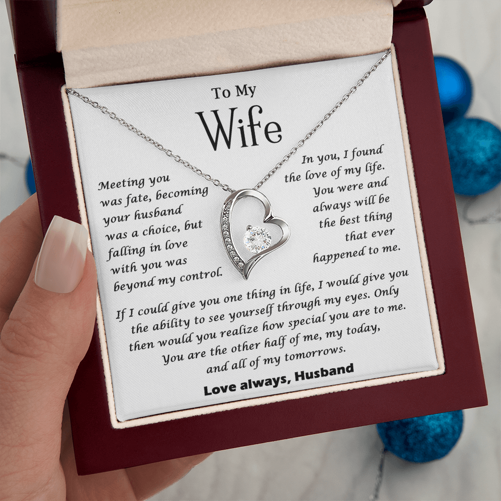 A Timeless Gift for Your Wife, To My Wife Forever Love Necklace,  MioraGifts Off 60% Freeshiping