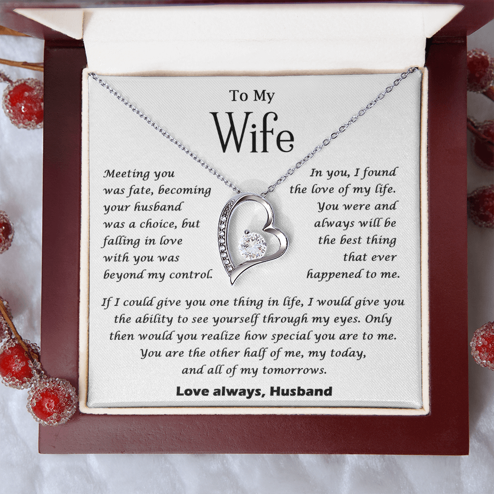 A Timeless Gift for Your Wife, To My Wife Forever Love Necklace,  MioraGifts Off 60% Freeshiping