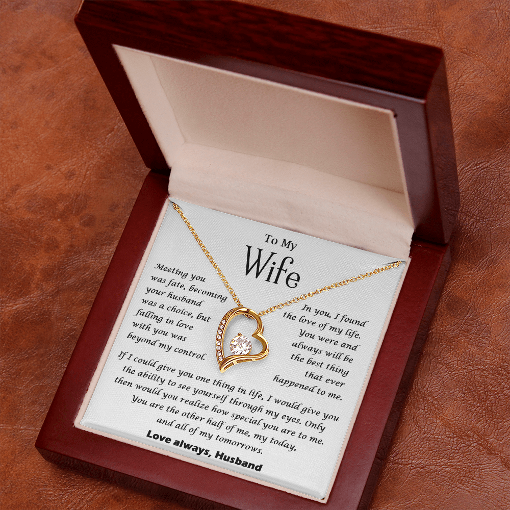 A Timeless Gift for Your Wife, To My Wife Forever Love Necklace,  MioraGifts Off 60% Freeshiping
