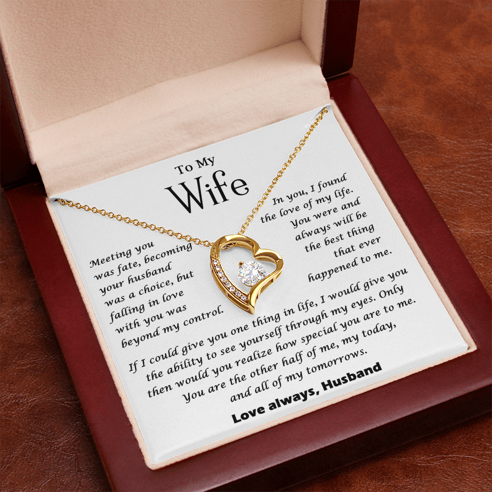 A Timeless Gift for Your Wife, To My Wife Forever Love Necklace,  MioraGifts Off 60% Freeshiping