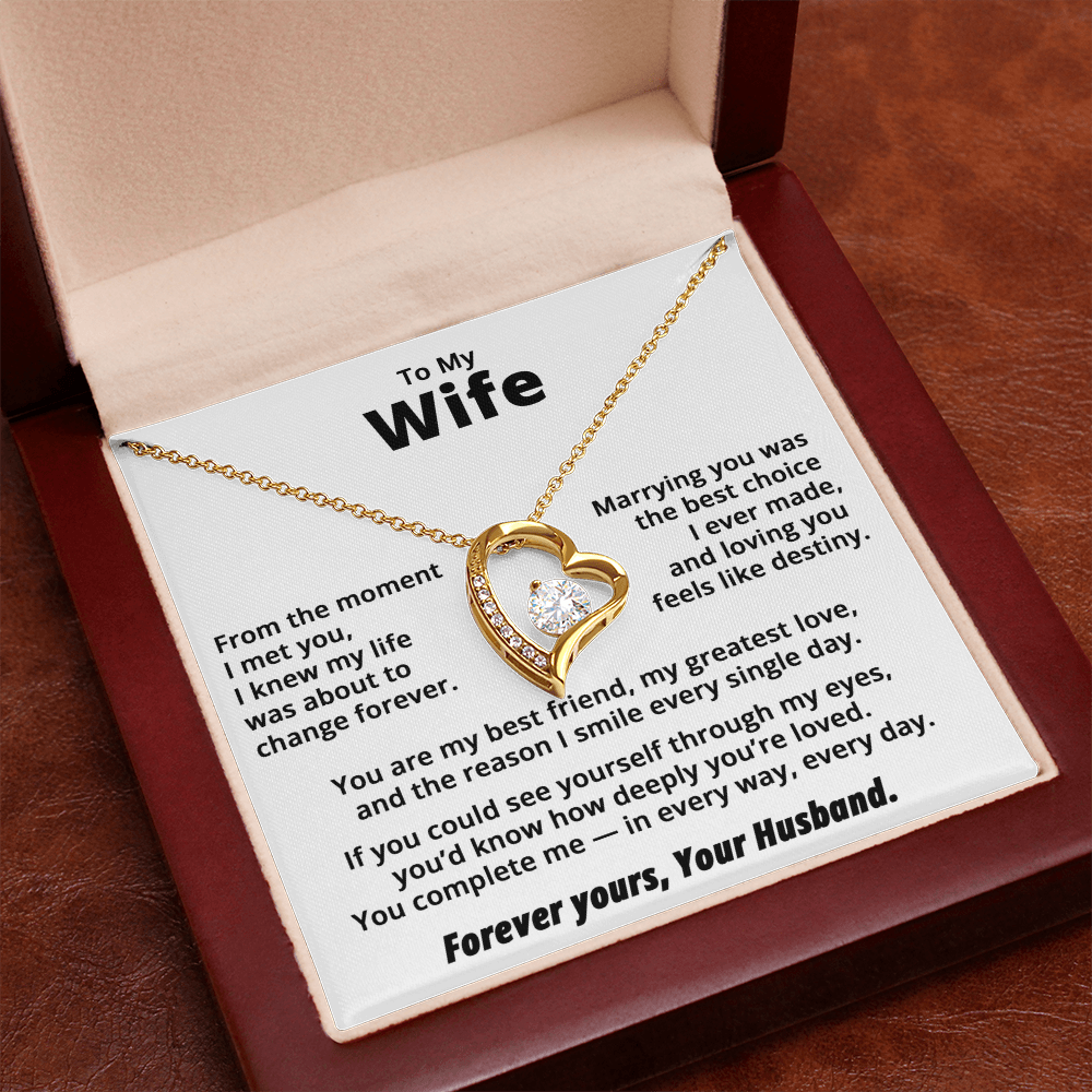 To My Beautiful Wife – Forever Love Necklace from Husband | Miora Gifts