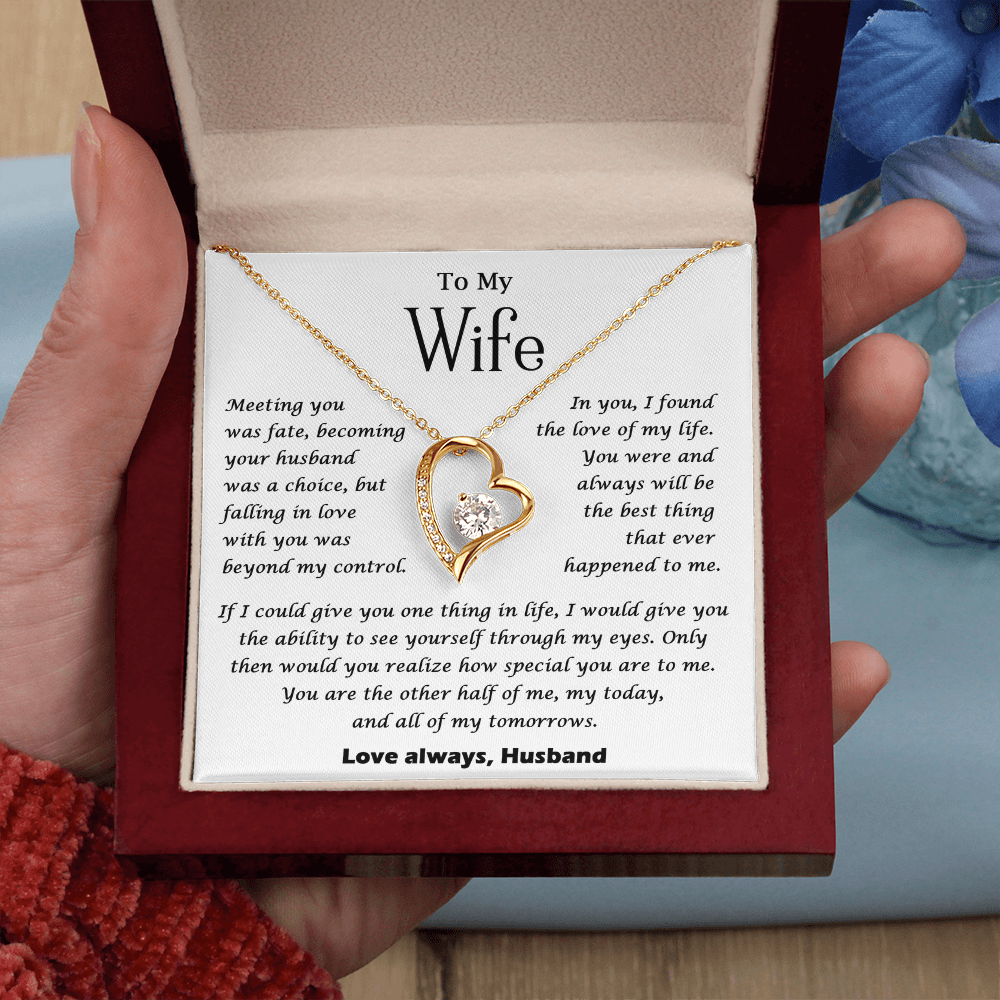 A Timeless Gift for Your Wife, To My Wife Forever Love Necklace,  MioraGifts Off 60% Freeshiping