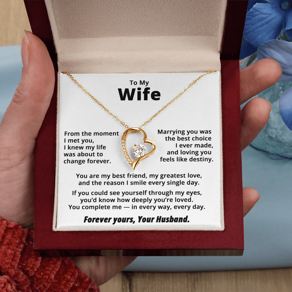 To My Beautiful Wife – Forever Love Necklace from Husband | Miora Gifts