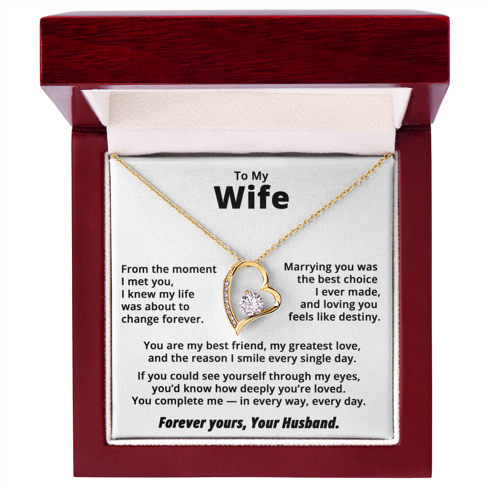 To My Beautiful Wife – Forever Love Necklace from Husband | Miora Gifts