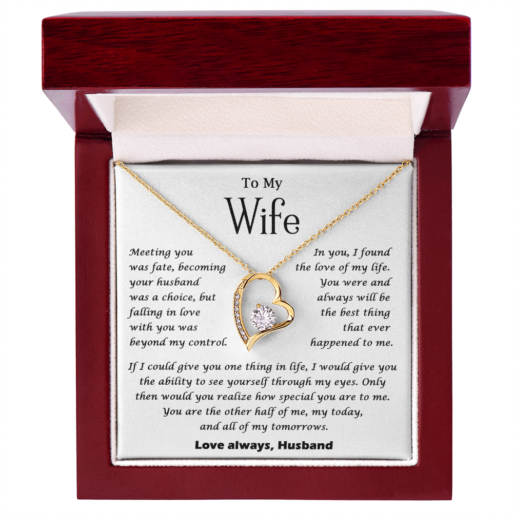 A Timeless Gift for Your Wife, To My Wife Forever Love Necklace,  MioraGifts Off 60% Freeshiping