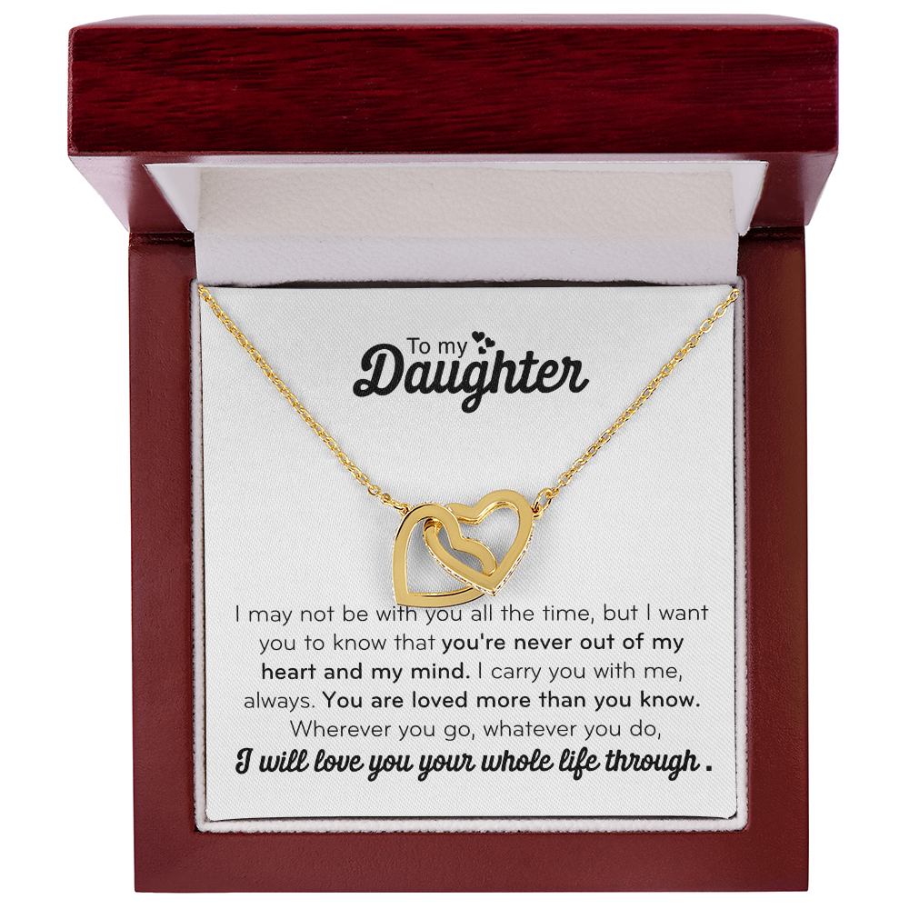 To my Daughter - Interlocking Hearts Necklace
