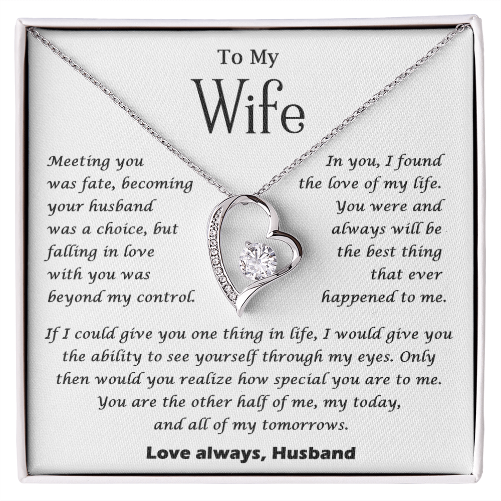 A Timeless Gift for Your Wife, To My Wife Forever Love Necklace,  MioraGifts Off 60% Freeshiping