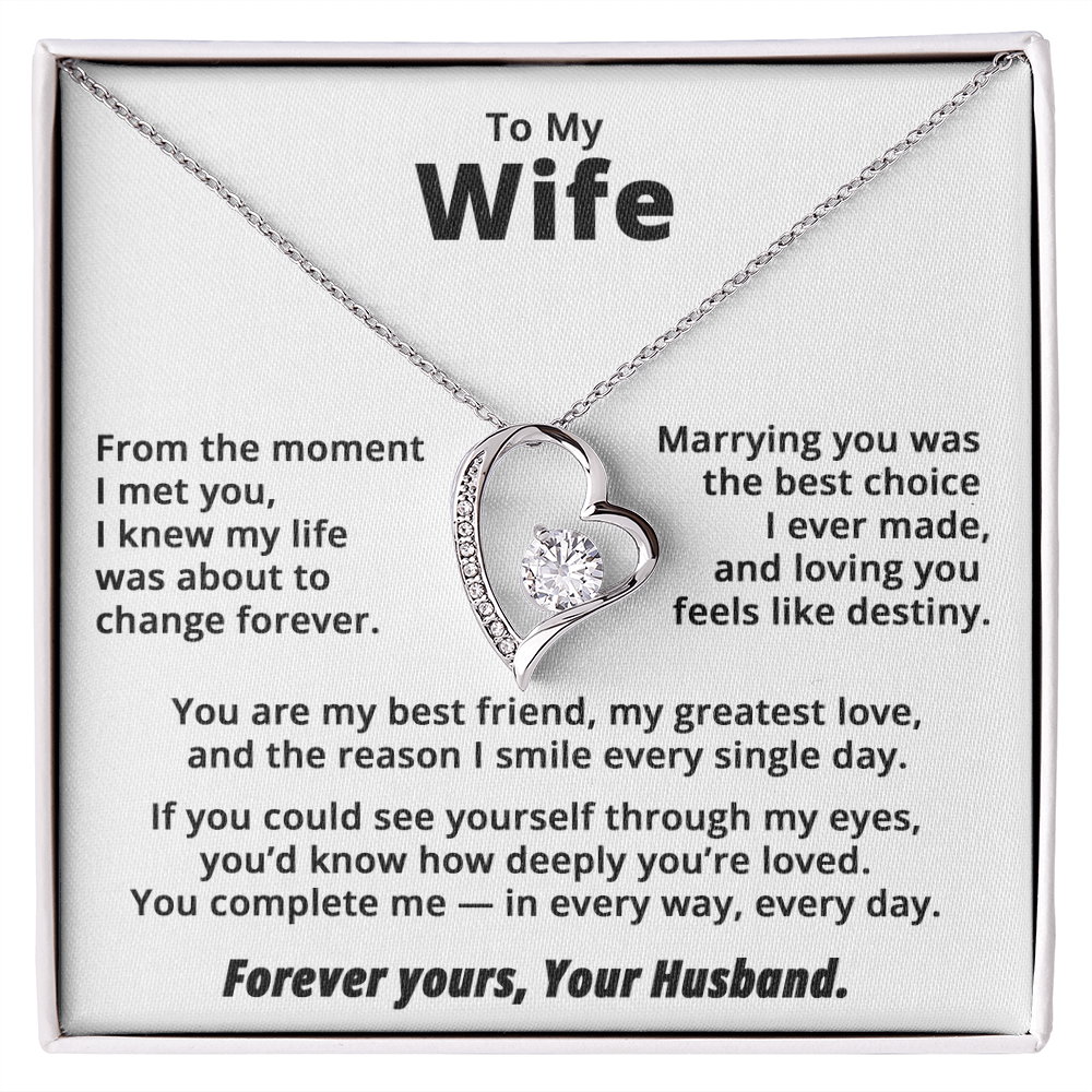 To My Beautiful Wife – Forever Love Necklace from Husband | Miora Gifts