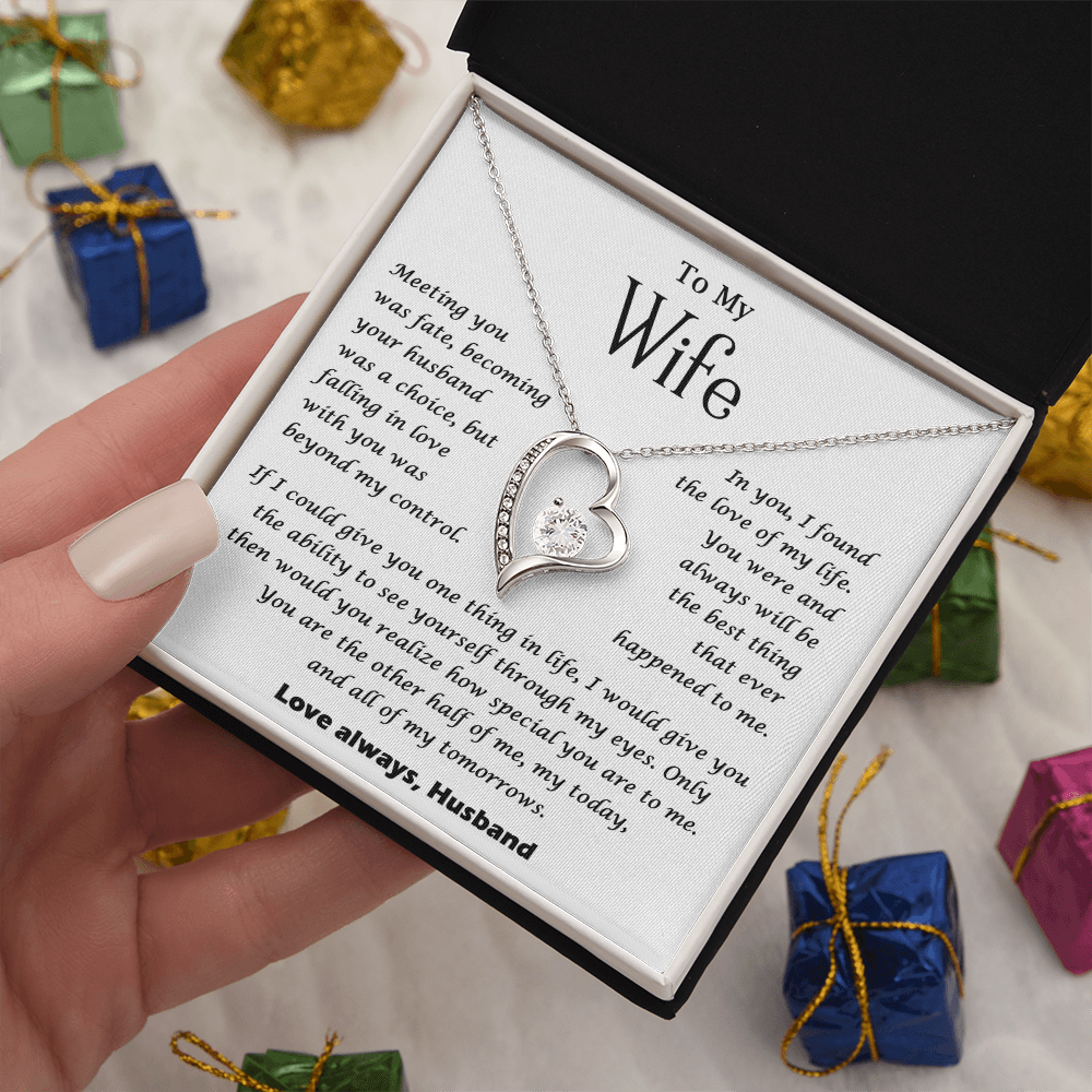 A Timeless Gift for Your Wife, To My Wife Forever Love Necklace,  MioraGifts Off 60% Freeshiping