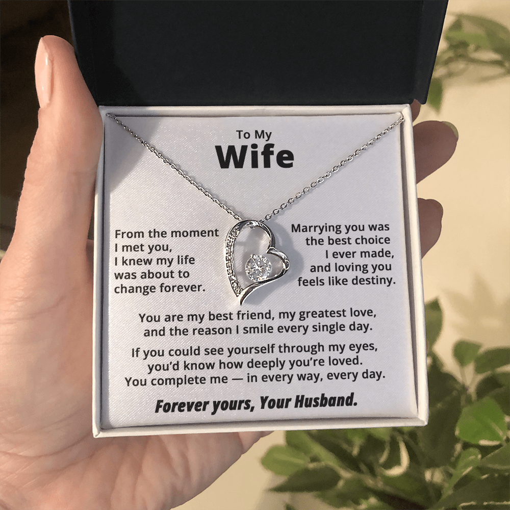 To My Beautiful Wife – Forever Love Necklace from Husband | Miora Gifts