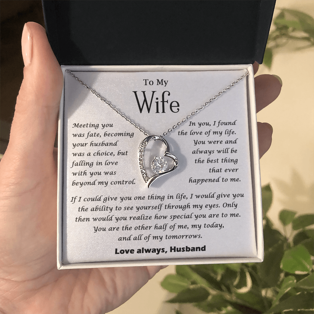 A Timeless Gift for Your Wife, To My Wife Forever Love Necklace,  MioraGifts Off 60% Freeshiping
