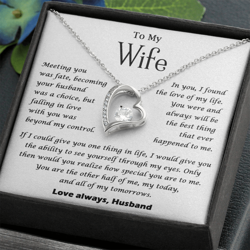 A Timeless Gift for Your Wife, To My Wife Forever Love Necklace,  MioraGifts Off 60% Freeshiping