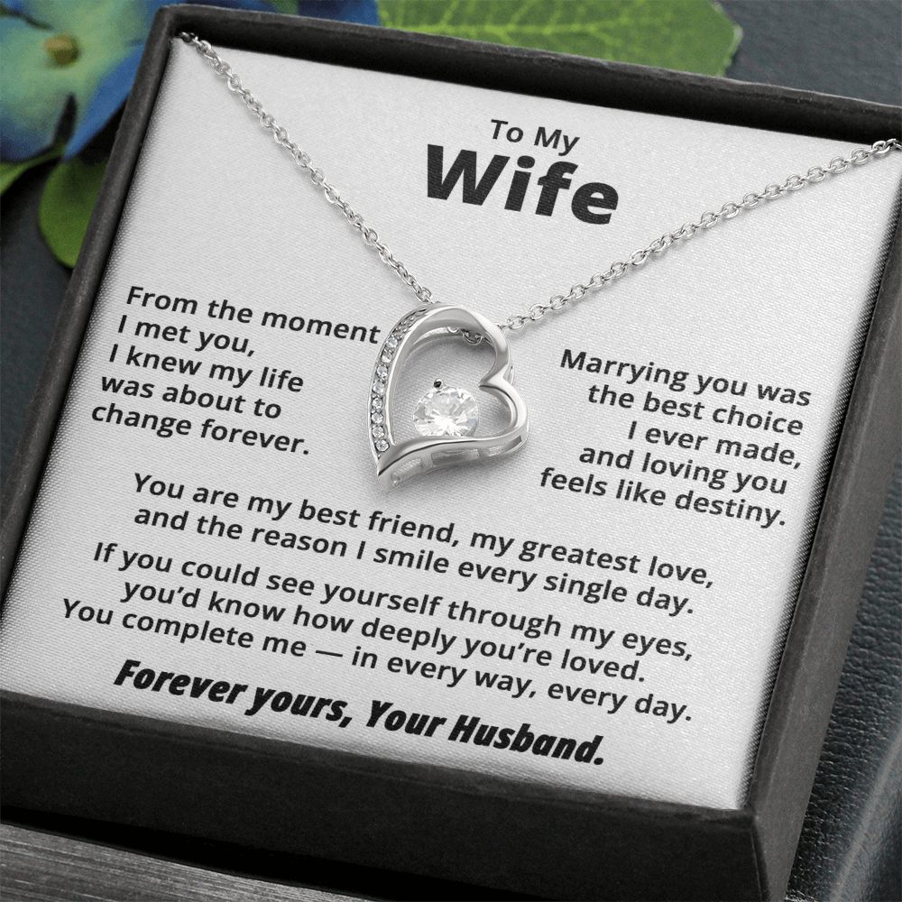 To My Beautiful Wife – Forever Love Necklace from Husband | Miora Gifts