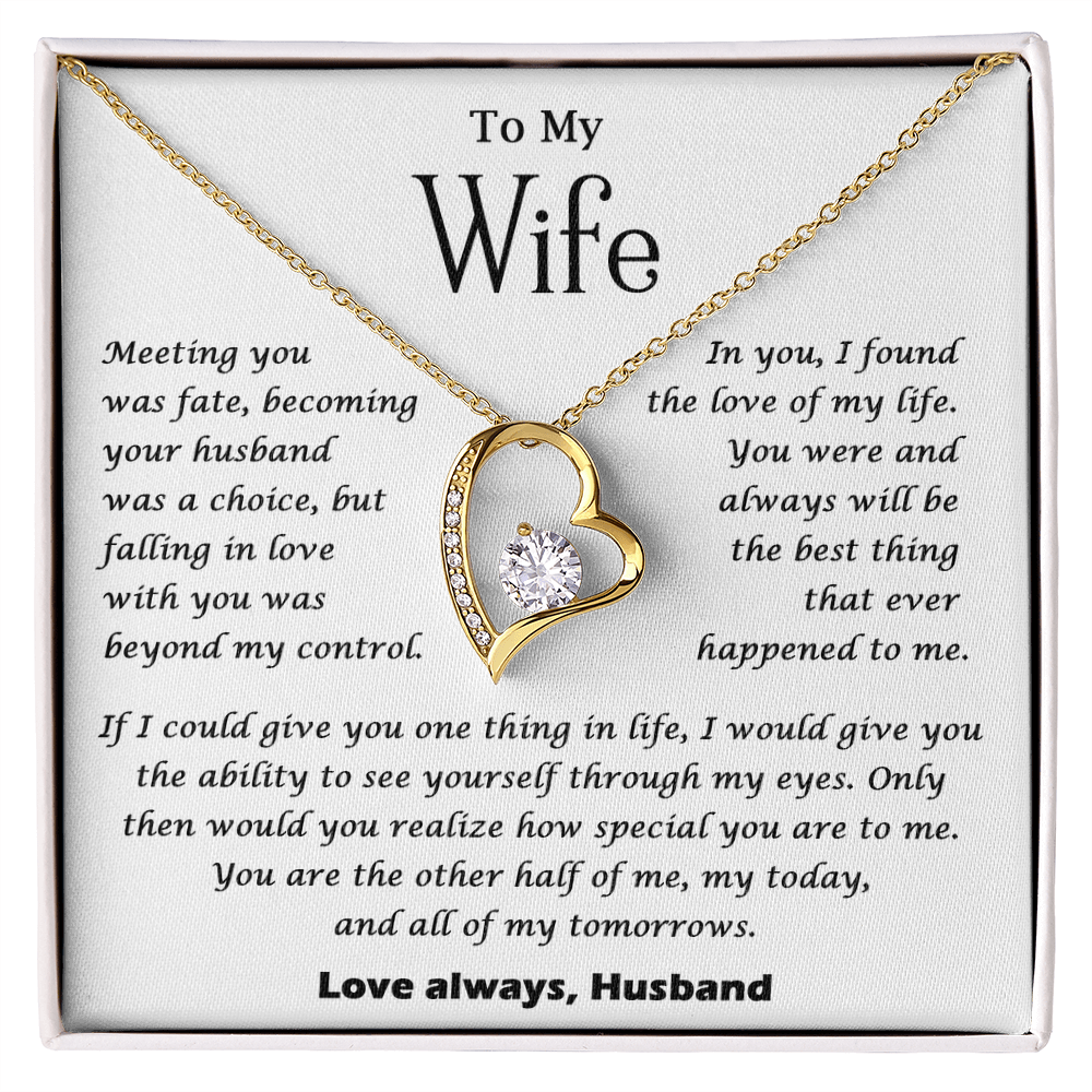 A Timeless Gift for Your Wife, To My Wife Forever Love Necklace,  MioraGifts Off 60% Freeshiping