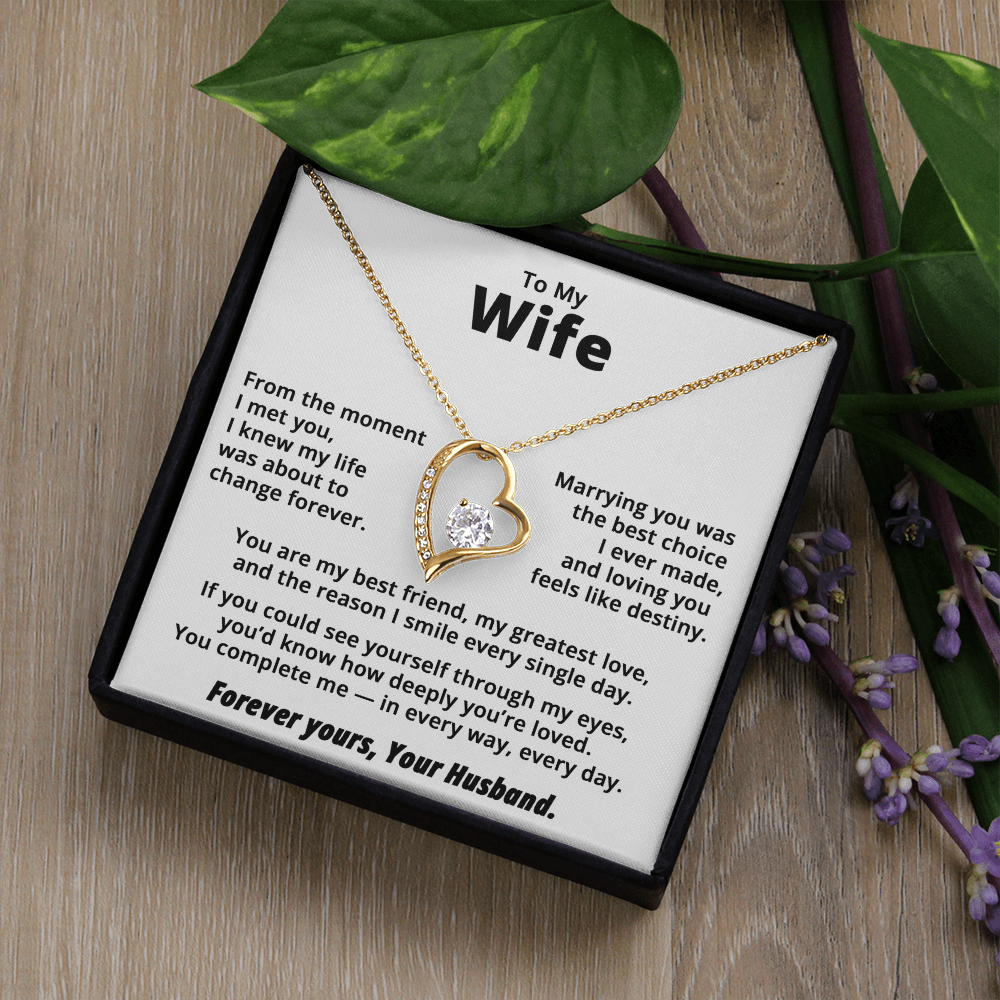 To My Beautiful Wife – Forever Love Necklace from Husband | Miora Gifts