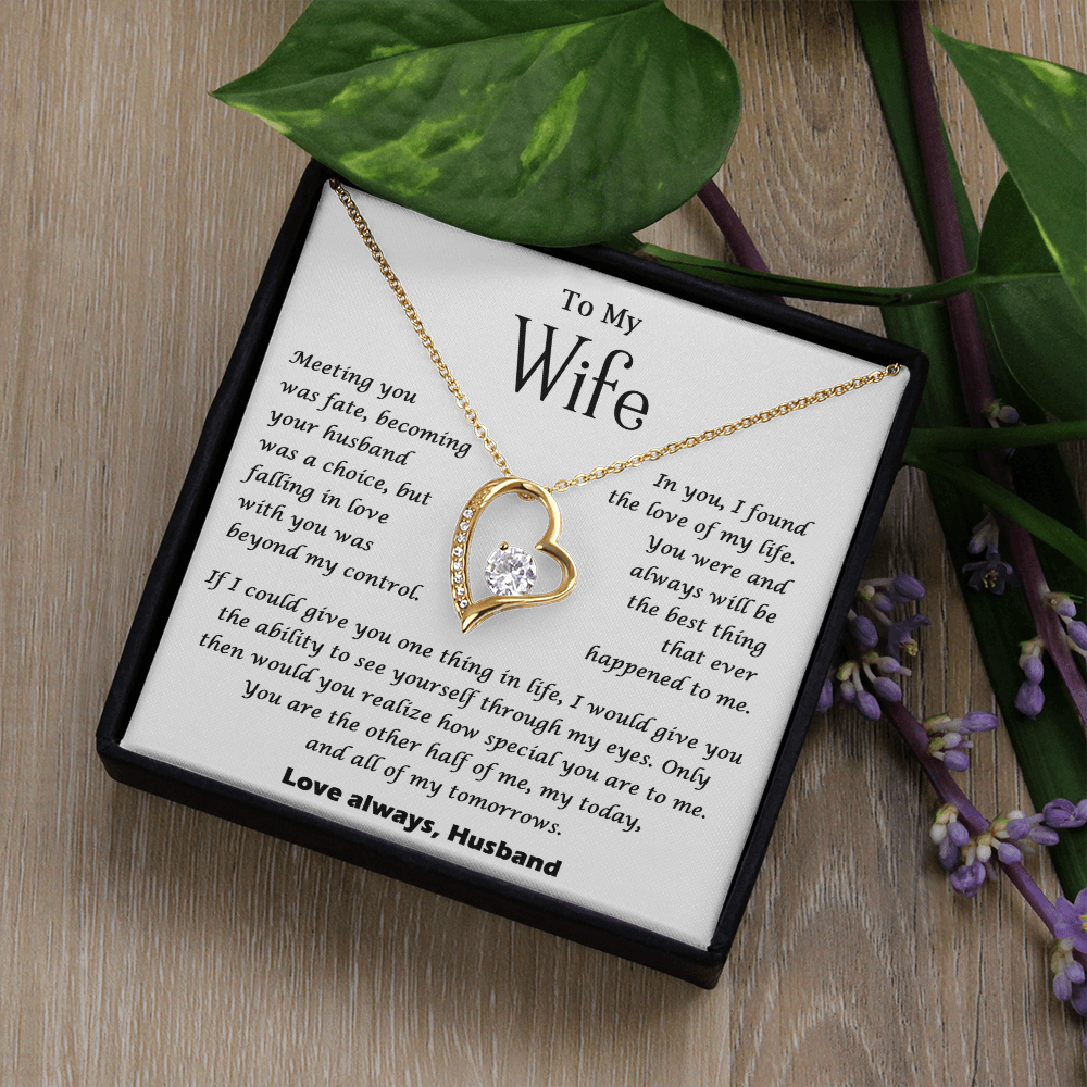A Timeless Gift for Your Wife, To My Wife Forever Love Necklace,  MioraGifts Off 60% Freeshiping