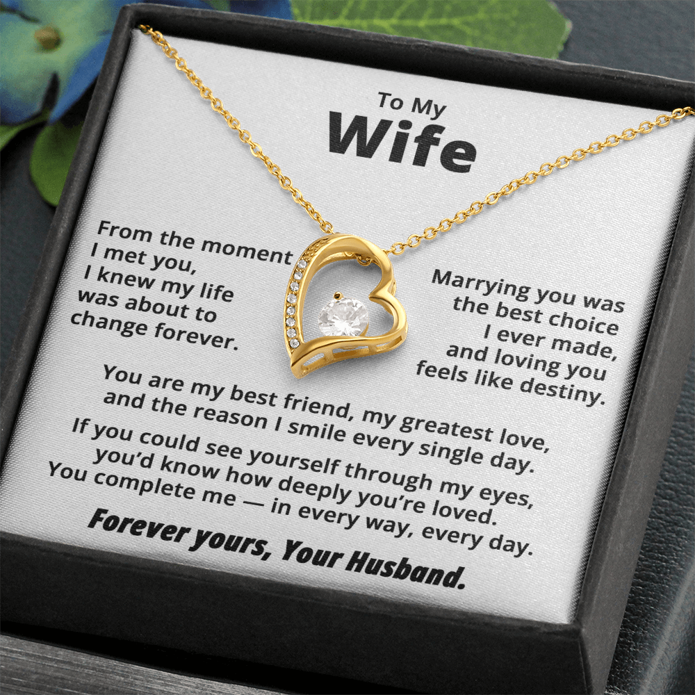 To My Beautiful Wife – Forever Love Necklace from Husband | Miora Gifts
