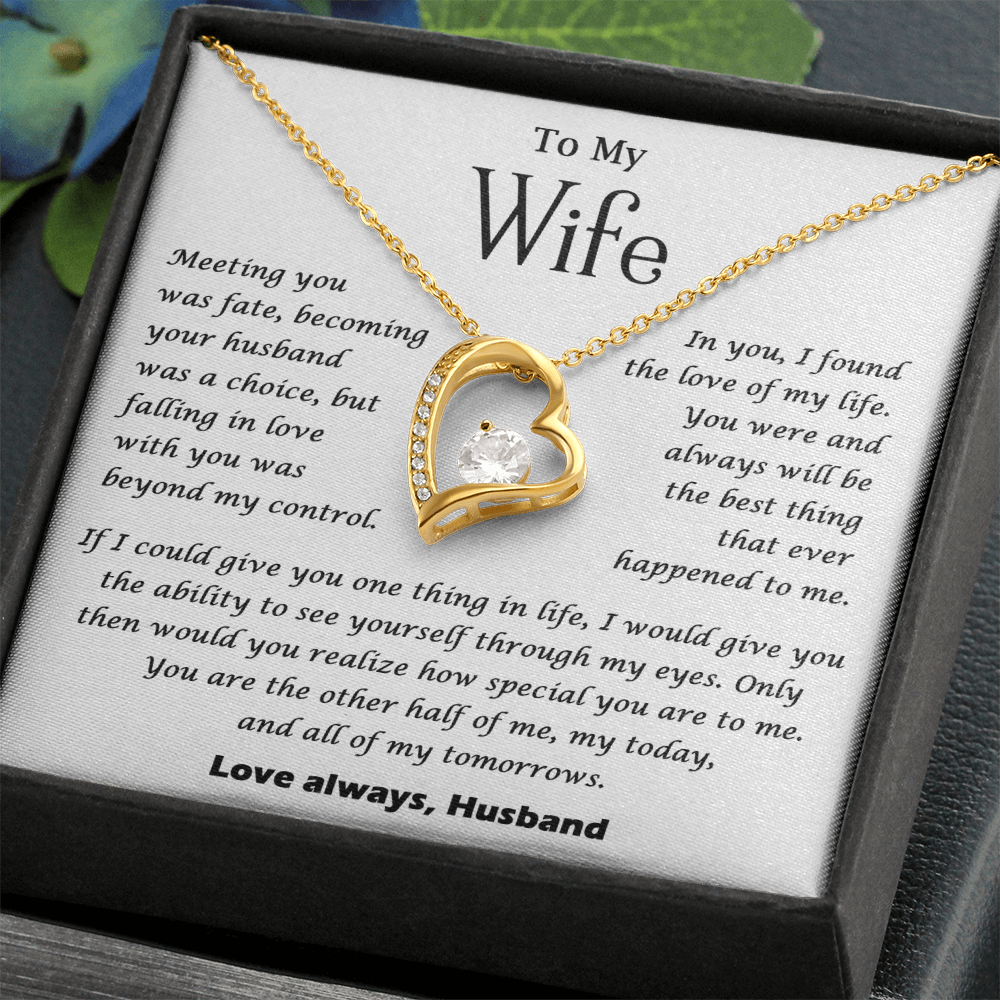 A Timeless Gift for Your Wife, To My Wife Forever Love Necklace,  MioraGifts Off 60% Freeshiping